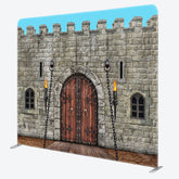 Lofaris Medieval Retro City Wall Square Tension Backdrop